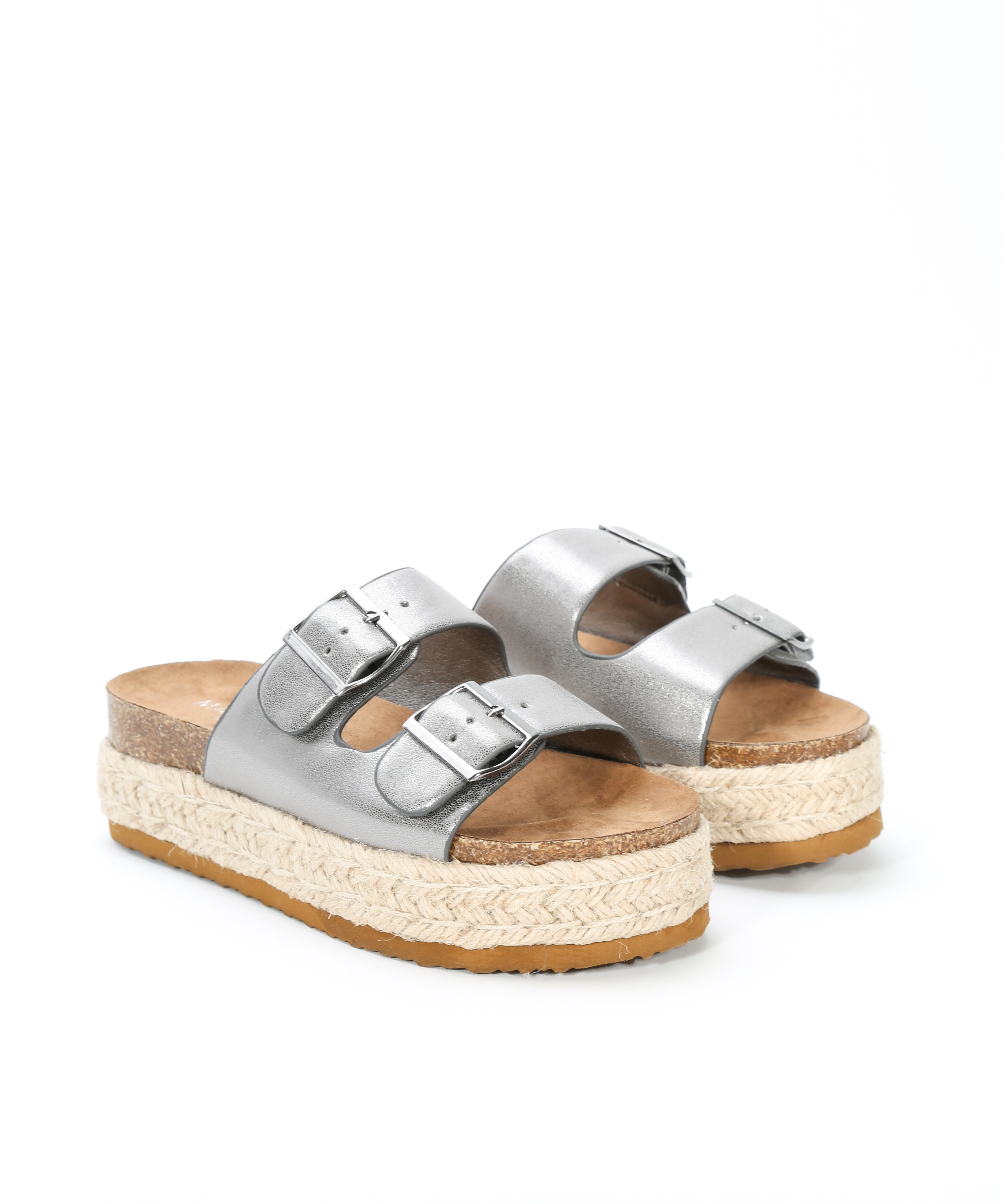 Sandalias plataforma doble hebilla image number null